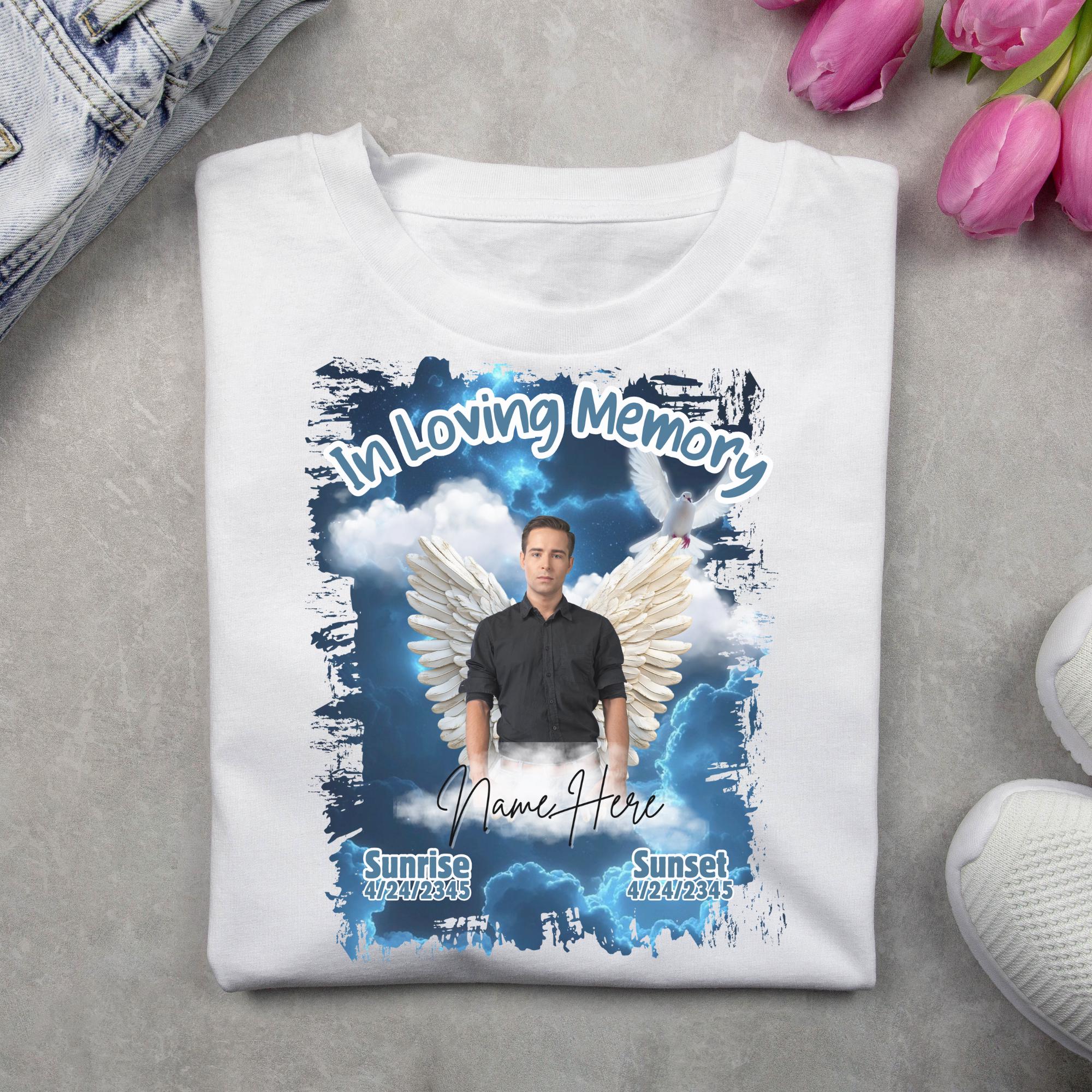 06 In Loving Memory T Shirt Canva Editable Templates, In Loving Memory Templates, Memorial Canva Template, Funeral & Celebration of Life - Editable Memorial Canva Template