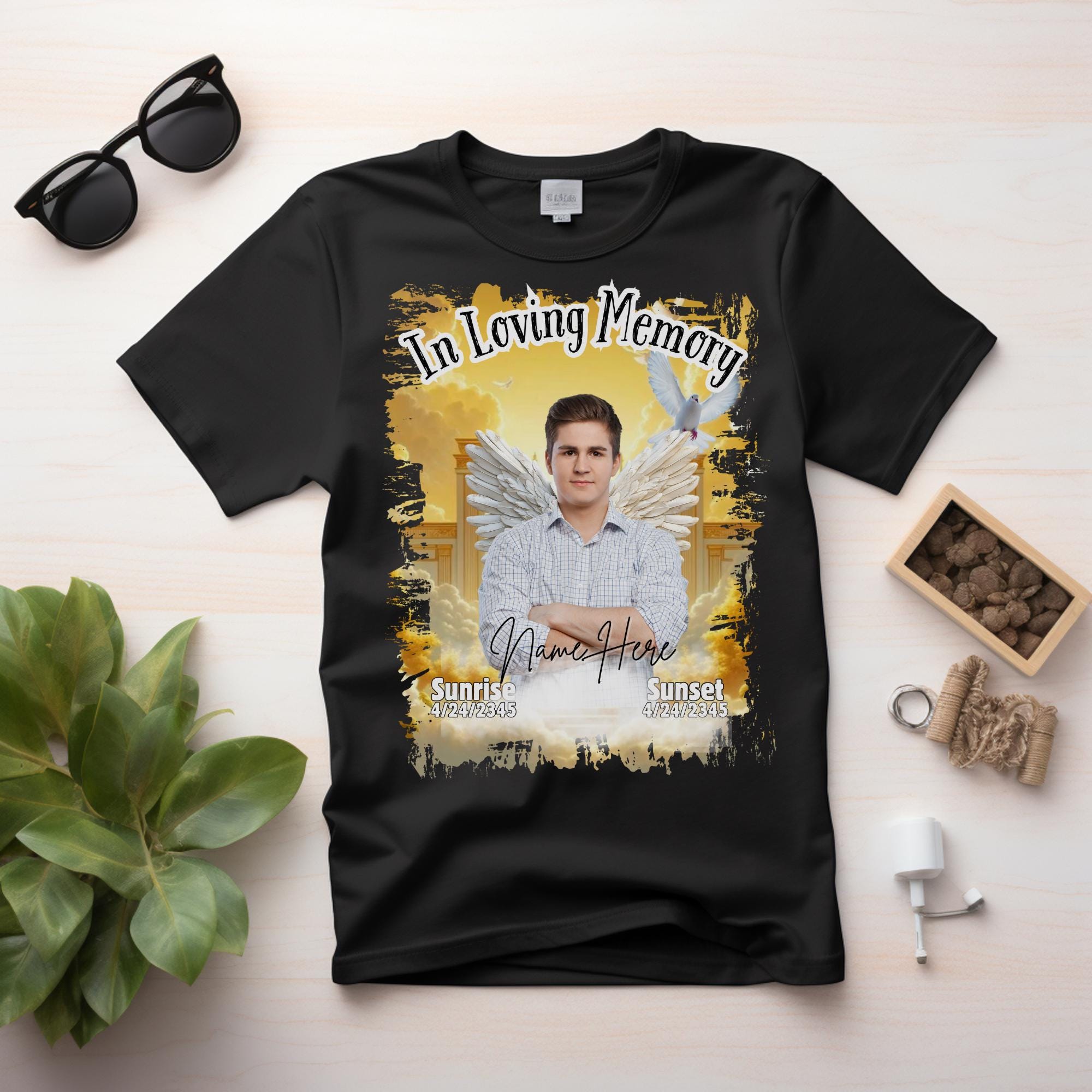 06 In Loving Memory T Shirt Canva Editable Templates, In Loving Memory Templates, Memorial Canva Template, Funeral & Celebration of Life - Editable Memorial Canva Template