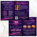 Church Anniversary Program Template, Editable Bifold 8.5x11” Design, Church Appreciation Program, Anniversary & Faith Celebration - Editable Memorial Canva Template