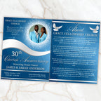 4 Pages Church Anniversary Program Template, Editable Bifold 8.5x11” Design, Church Appreciation Program, Anniversary & Faith Celebration - Editable Memorial Canva Template