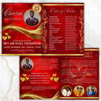 Church Anniversary Program Template, Editable Bifold 8.5x11” Design, Church Appreciation Program, Anniversary & Faith Celebration - Editable Memorial Canva Template