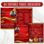 Church Anniversary Program Template, Editable Bifold 8.5x11” Design, Church Appreciation Program, Anniversary & Faith Celebration - Editable Memorial Canva Template