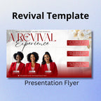 Revival Canva Church Flyer Desktop Presentation Templates, Church Template, church anniversary, Religious Event Flyer, Praise and Worship - Editable Memorial Canva Template