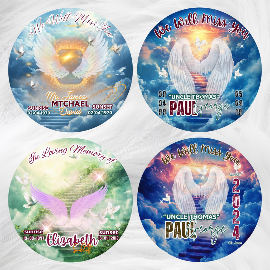 22 In Loving Memory Pin Button Canva Editable Templates, Memorial Pin Button Canva Designs, Rest in Peace Button, Instant Download - Editable Memorial Canva Template