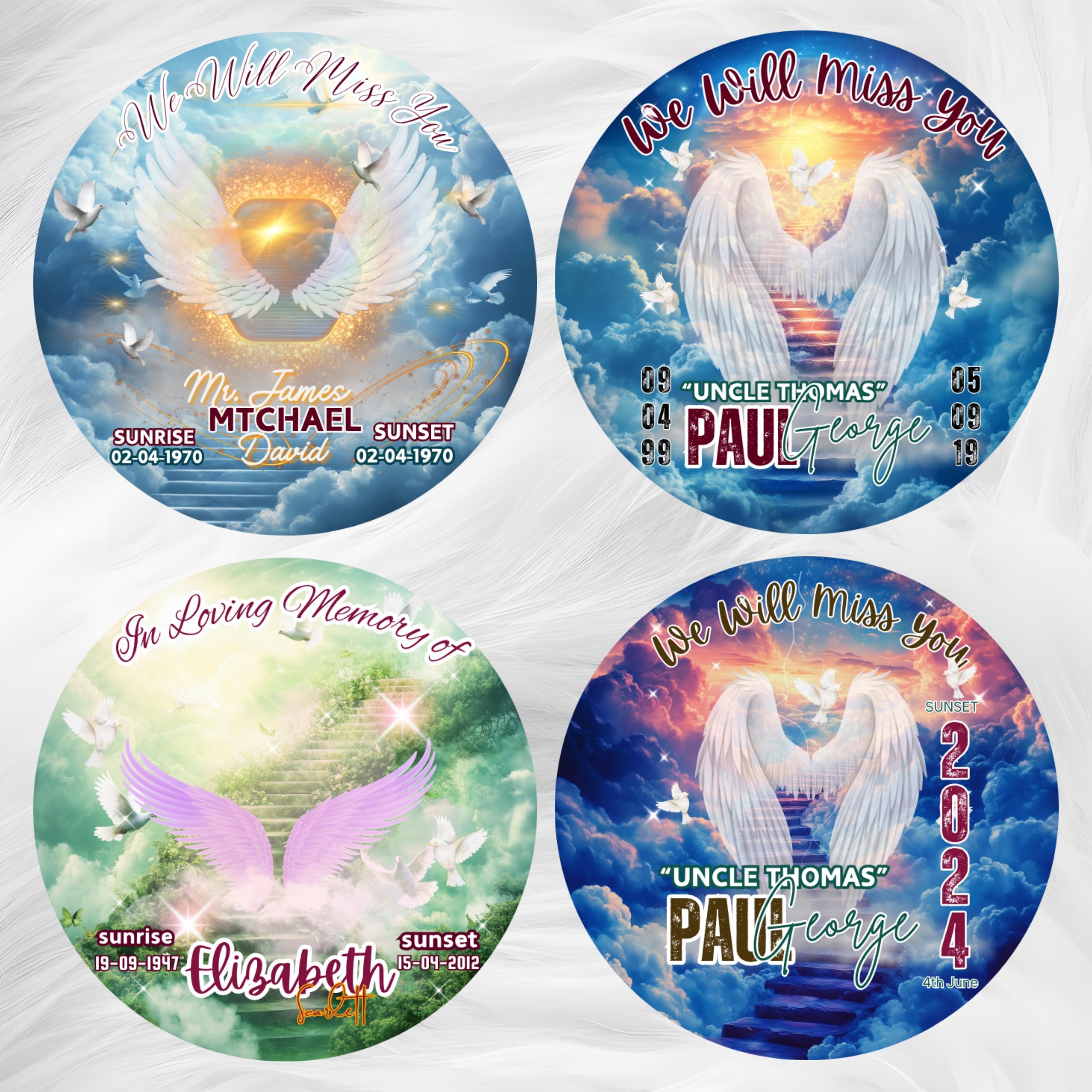 22 In Loving Memory Pin Button Canva Editable Templates, Memorial Pin Button Canva Designs, Rest in Peace Button, Instant Download - Editable Memorial Canva Template