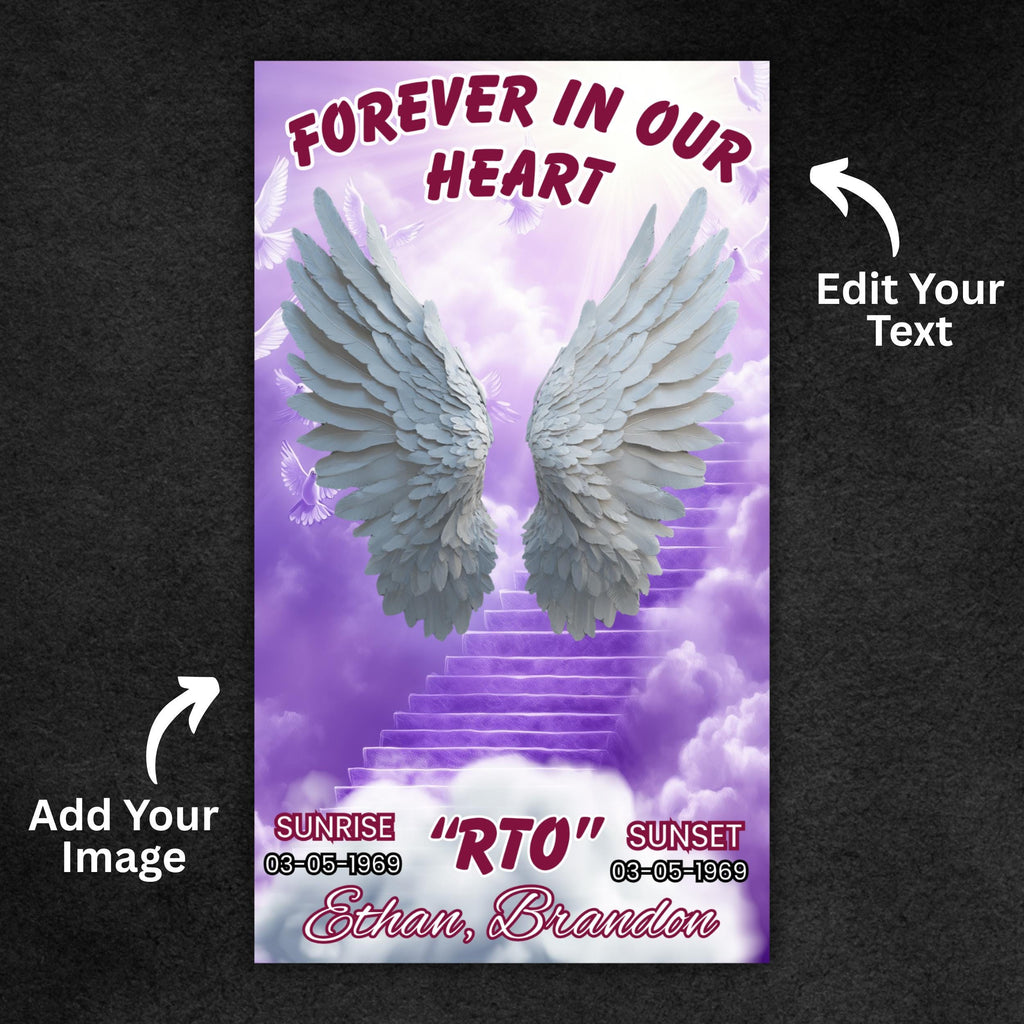20 In Loving Memory Canva Editable Templates, Memorial Canva Template, Rest In Peace Design, Funeral Celebration of Life, Digital Download - Editable Memorial Canva Template