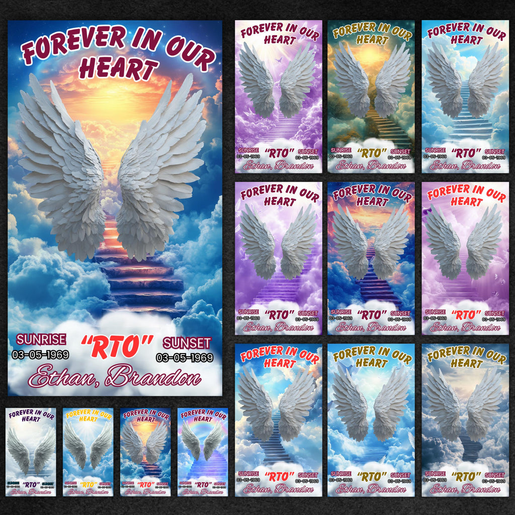 20 In Loving Memory Canva Editable Templates, Memorial Canva Template, Rest In Peace Design, Funeral Celebration of Life, Digital Download - Editable Memorial Canva Template