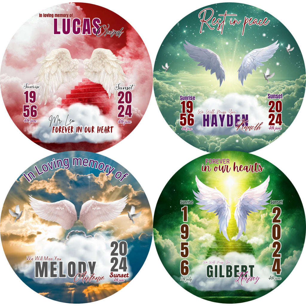 50 Rest in Peace Pin Button Canva Editable Templates, Memorial Pin Button Canva Designs, In Loving Memory Pin Button, Digital Download - Editable Memorial Canva Template