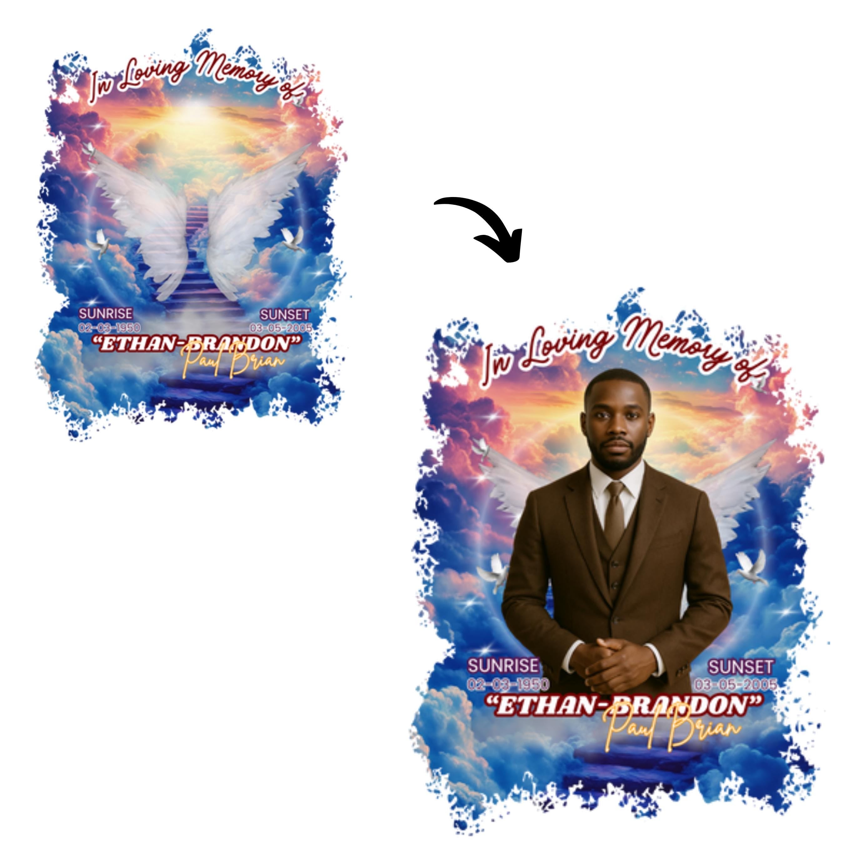 10 In Loving Memory T Shirt Canva Editable Templates, Rest In Peace Templates, Memorial Canva Template, Forever In My Heart,Digital Download - Editable Memorial Canva Template