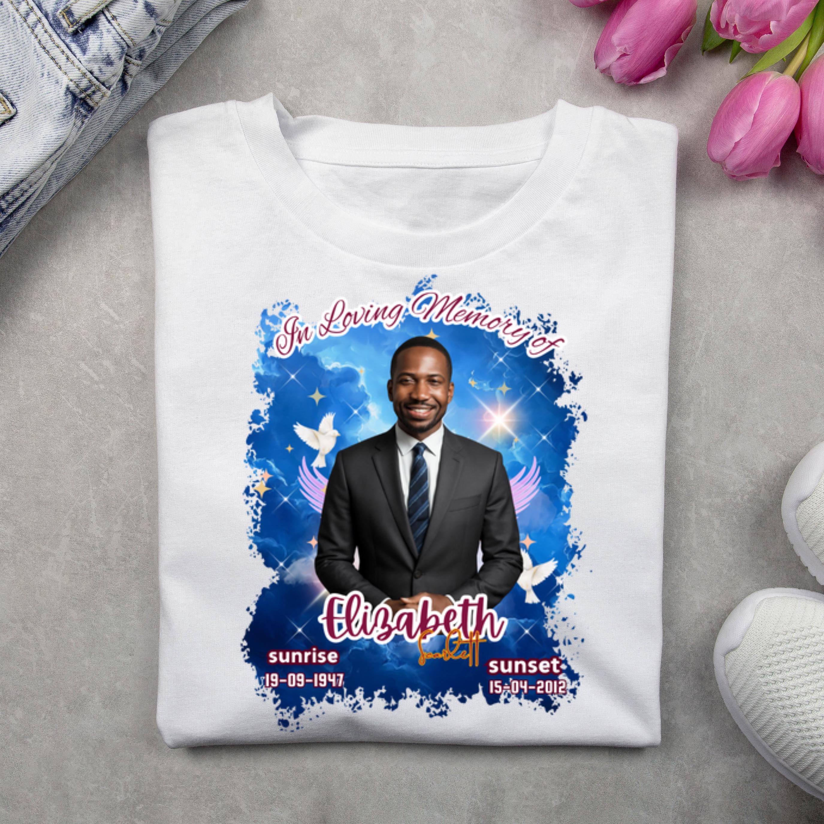 10 In Loving Memory T Shirt Canva Editable Templates, Rest In Peace Templates, Memorial Canva Template, Forever In My Heart,Digital Download - Editable Memorial Canva Template