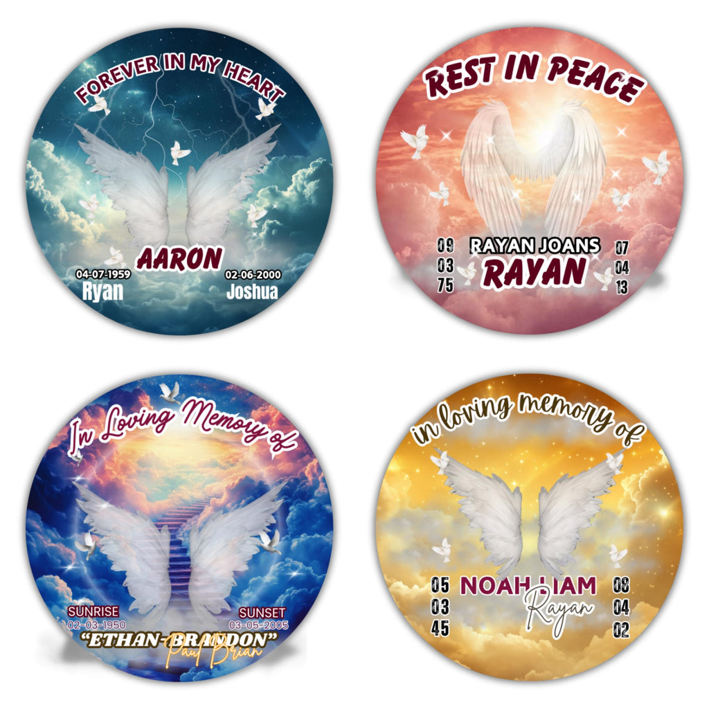 50 Forever In My Heart Pin Button Canva Editable Templates, Memorial Pin Button Canva Design, In Loving Memory Pin Button, Rest In Peace - Editable Memorial Canva Template