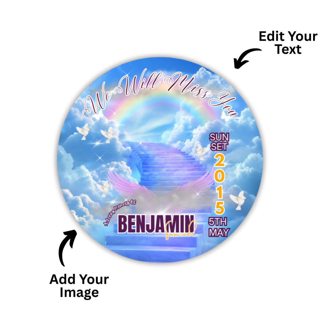 50 Forever In My Heart Pin Button Canva Editable Templates, Memorial Pin Button Canva Design, In Loving Memory Pin Button, Rest In Peace - Editable Memorial Canva Template