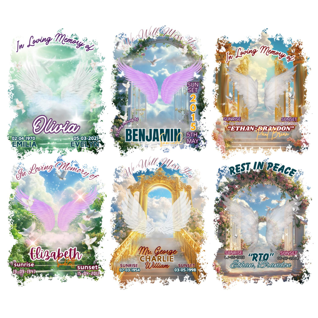 10 Rest In Peace Memorial T Shirt Editable Templates, In Loving Memory Templates, Memorial Canva Template, Digital Download - Editable Memorial Canva Template