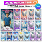 20 Forever In Our Heart Editable Templates, Memorial Canva Template, Rest In Peace Design, In Loving Memory Template, Instant Download - Editable Memorial Canva Template