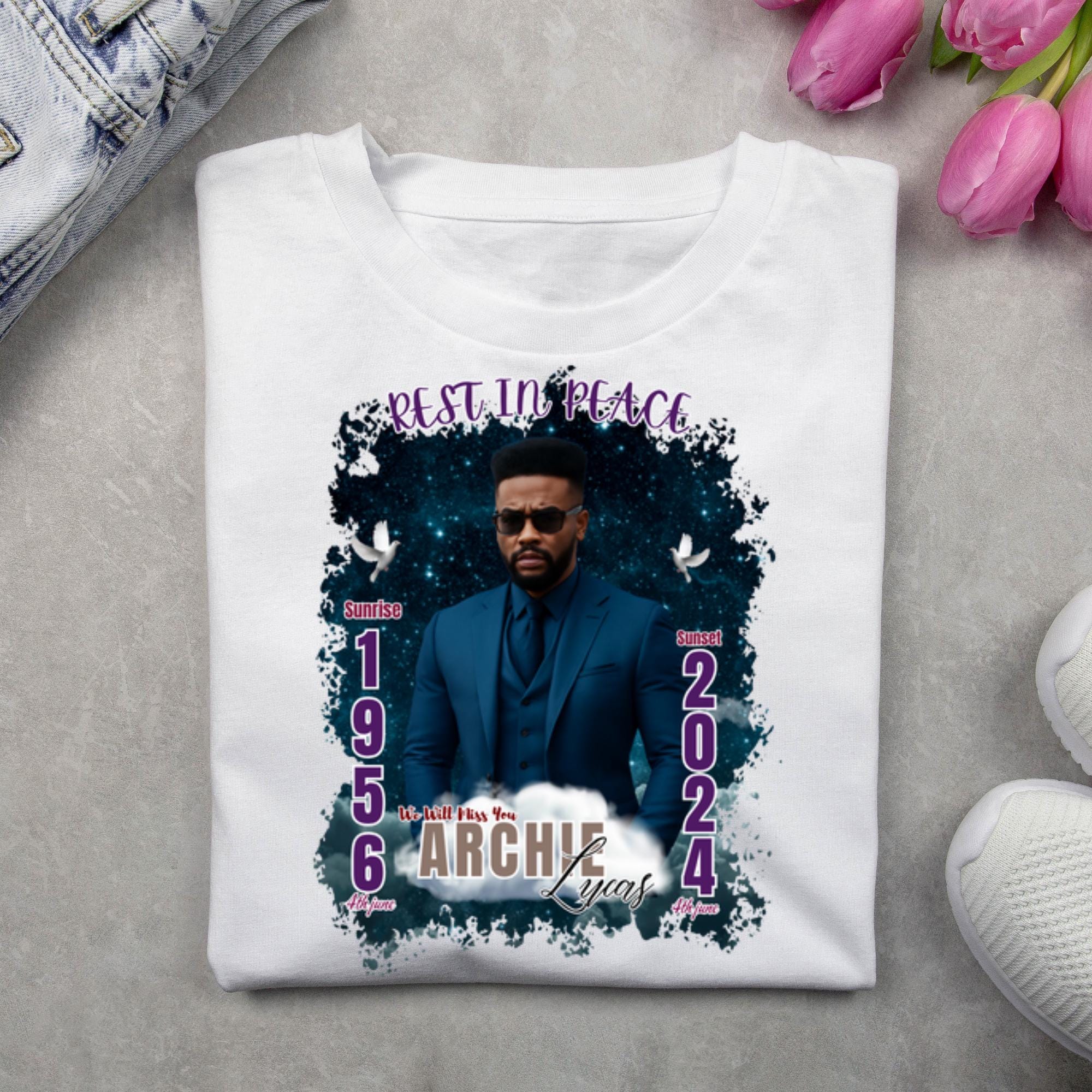 10 Rest In Peace Memorial T Shirt Editable Templates, In Loving Memory Templates, Memorial Canva Template, We Will Miss You Canva Designs - Editable Memorial Canva Template