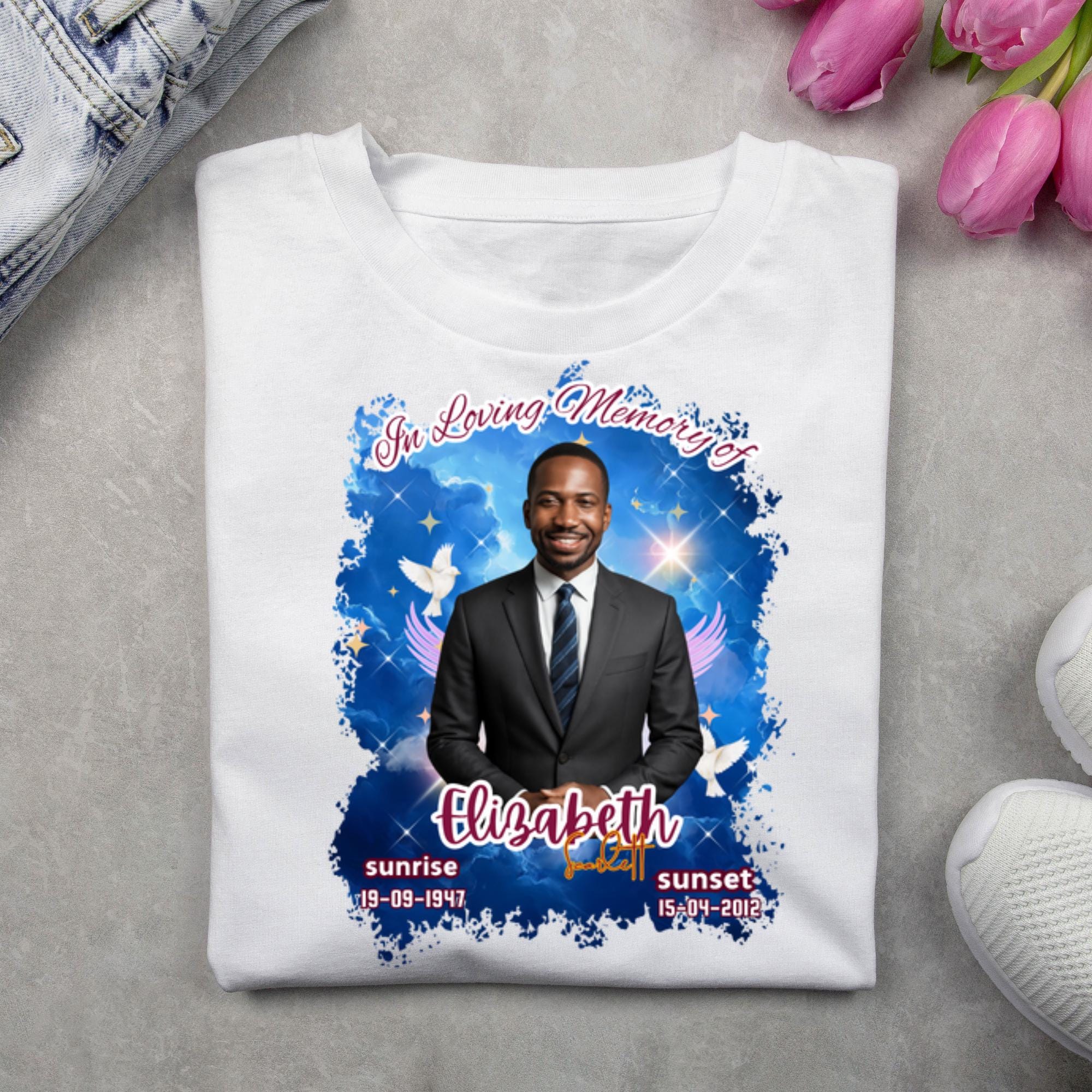 10 In Loving Memory T Shirt Canva Editable Templates, Memorial Canva Template, Rest In Peace Memorial, Forever In Our Heart Canva Template - Editable Memorial Canva Template