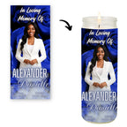 10 Cylinder Candle Light Label Memorial Tamplate,Tall Cylinder Candle Wraps,Editable Canva Memorial Stickers,Funeral Labels Digital Download - Editable Memorial Canva Template
