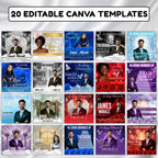 20 Memorial Flyer Canva Template Bundle, Memorial Funeral, in loving memory templates, Funeral Invite Flyer Template, Rest in Peace Flyer - Editable Memorial Canva Template
