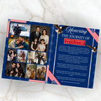 08 Pages Military Funeral Program Template, Bi-Fold Funeral Program, Obituary Celebration Of Life Program, Digital Download - Editable Memorial Canva Template