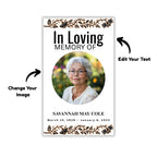 In Loving Memory Funeral Card Canva Editable Template, In Loving Memory Template, Memorial Prayer Card - Editable Memorial Canva Template