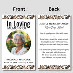 In Loving Memory Funeral Card Canva Editable Template, In Loving Memory Template, Memorial Prayer Card - Editable Memorial Canva Template