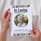 In Loving Memory Funeral Card Canva Editable Template, In Loving Memory Template, Memorial Prayer Card - Editable Memorial Canva Template