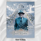 06 Grey In Loving Memory Canva Editable Templates, Memorial Canva Template, In Loving Memory Templates, Funeral & Celebration of Life - Editable Memorial Canva Template