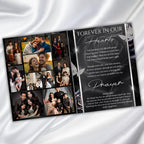 08 Pages Black Roses Funeral Program Template, Bi-Fold Funeral Program, In Loving Memory, Obituary Celebration Of Life Program - Editable Memorial Canva Template