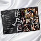 08 Pages Black Roses Funeral Program Template, Bi-Fold Funeral Program, In Loving Memory, Obituary Celebration Of Life Program - Editable Memorial Canva Template