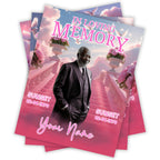 06 Soft Pink In Loving Memory Canva Editable Templates, Memorial Canva Template, In Loving Memory Templates, Funeral & Celebration of Life - Editable Memorial Canva Template