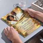 Christmas Golden Church Anniversary Program Template, Editable Bifold 8.5x11”, Church Appreciation Program, Anniversary Celebration - Editable Memorial Canva Template