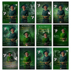 Memorial Green Funeral Announcement Flyer Canva Template, In Loving Memory Template, Funeral Memorial Template, Rest In Piece Template - Editable Memorial Canva Template