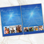 4 Pages In loving Memory Funeral Program Template, Memorial Funeral Announcement Flyer , Funeral Memorial Template,Rest In Piece Template - Editable Memorial Canva Template