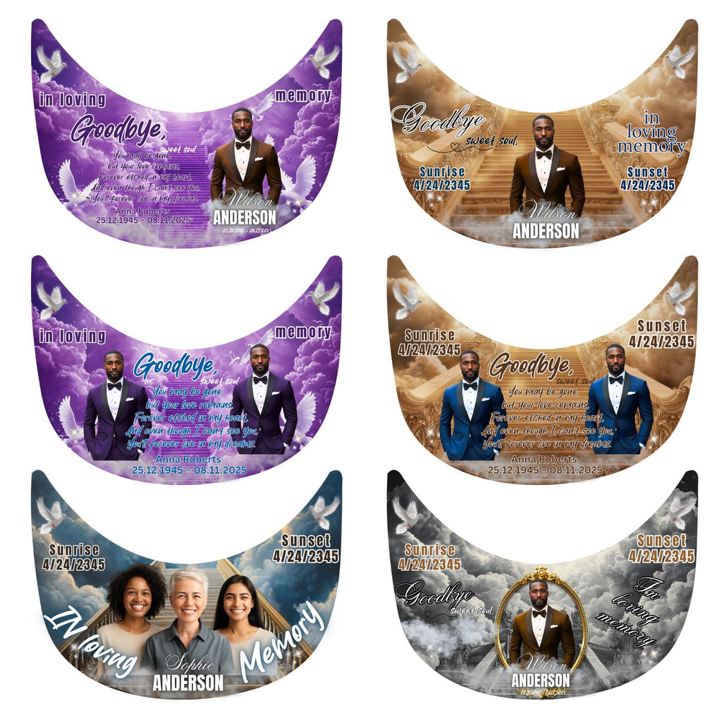 25 Editable Memorial Hat Brim Template, in loving memory Hat Brim Template, memorial Canva template, Remembrance Favor, Digital Download - Editable Memorial Canva Template