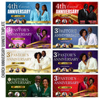 Pastoral Anniversary Banner Template, Church Event Banner, Church Appreciation Program, Anniversary & Faith Celebration, Digital Download - Editable Memorial Canva Template