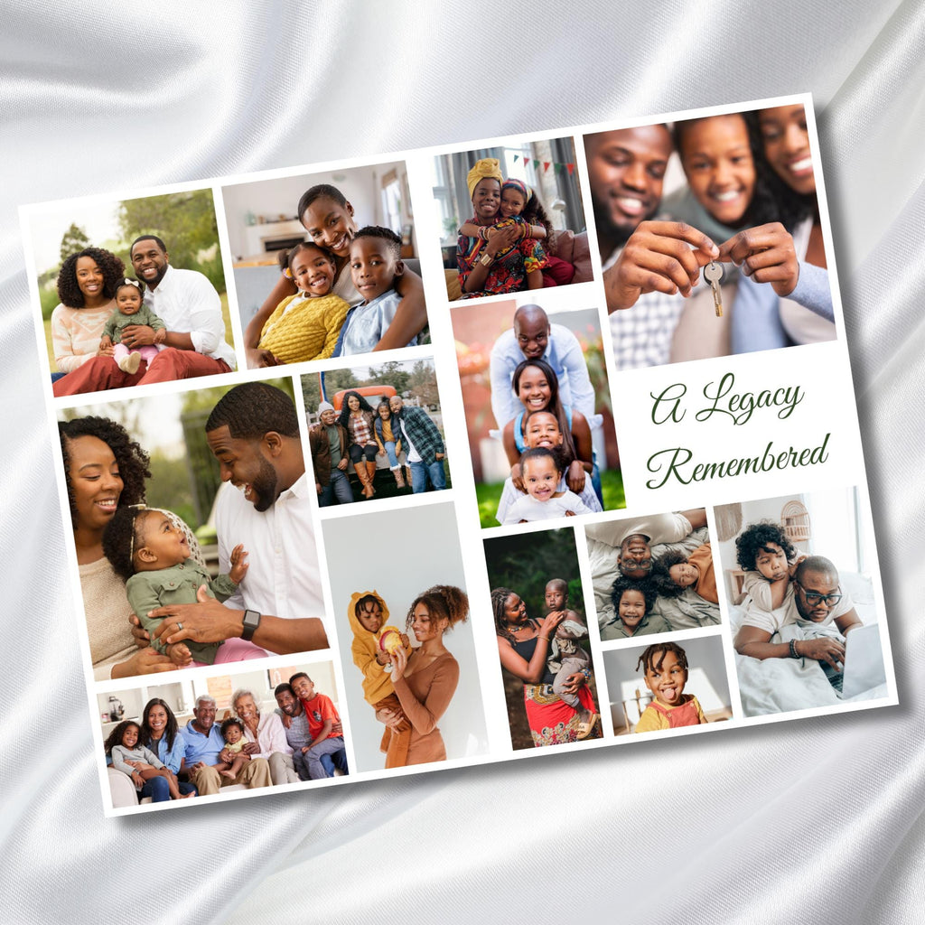 8 Pages Funeral Program Editable Template, Bi-Fold Funeral Program, Obituary Celebration Of Life Program, In Loving Memory, Digital Download - Editable Memorial Canva Template