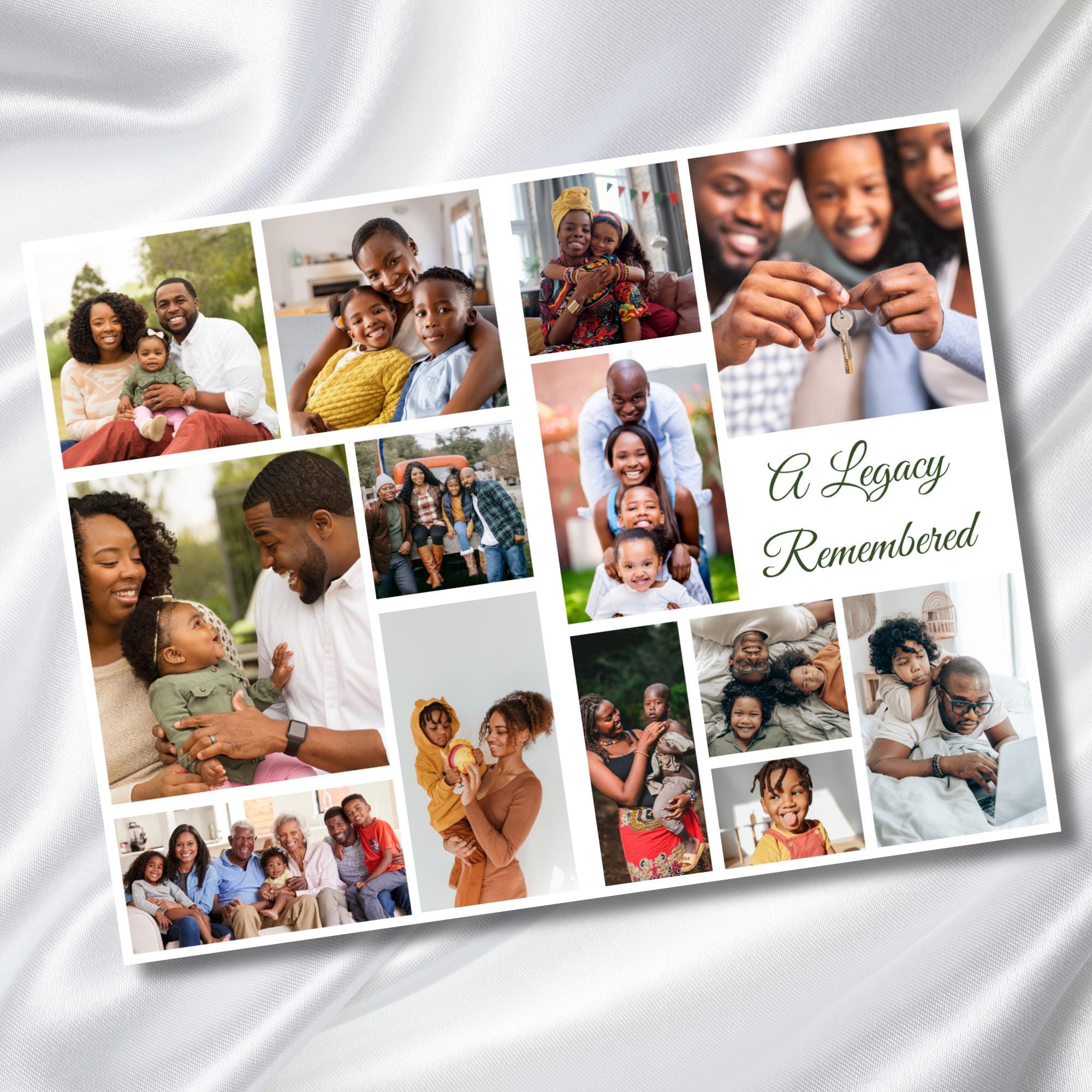 8 Pages Funeral Program Editable Template, Bi-Fold Funeral Program, Obituary Celebration Of Life Program, In Loving Memory, Digital Download - Editable Memorial Canva Template