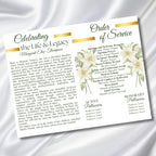 8 Pages Funeral Program Editable Template, Bi-Fold Funeral Program, Obituary Celebration Of Life Program, In Loving Memory, Digital Download - Editable Memorial Canva Template
