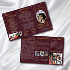 Funeral Program Canva Editable Template, Tri-Fold(17x11) Funeral Program, Obituary Celebration Of Life Program, In Loving Memory Templates - Editable Memorial Canva Template