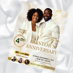 6 Pages Pastoral Anniversary Program Template, Memorial Funeral Program, Church Program Template, Obituary Celebration Of Life Program - Editable Memorial Canva Template