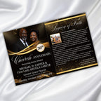 04 Pages Church Anniversary Program Template, Editable Bifold 8.5x11” Design, Church Appreciation Program, Anniversary & Faith Celebration - Editable Memorial Canva Template