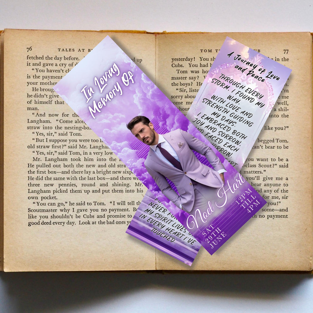 10 In Loving Memory Bookmark Canva Editable Template, Memorial Bookmark Template, Rest in Piece Bookmark Design, Funeral memorial Template - Editable Memorial Canva Template