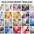 20 Memorial Canva Editable Designs, In Loving Memory Canva Editable Templates, Rest In Peace Template, Funeral & Celebration of Life - Editable Memorial Canva Template