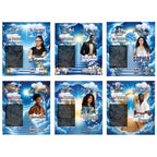 10 Memorial Blue Lighter Canva Editable Template, In Loving Memory Template, RIP Lighter Label, Memorial Funeral Keeksake, Digital Download - Editable Memorial Canva Template