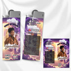10 Memorial Purple Lighter Canva Editable Template, In Loving Memory Template, RIP Lighter Label, Memorial Funeral Keeksake,Digital Download - Editable Memorial Canva Template