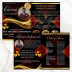 04 Pages Church Anniversary Program Template, Editable Bifold 8.5x11” Design, Church Appreciation Program, Anniversary & Faith Celebration - Editable Memorial Canva Template