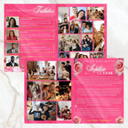 08 Pages Memorial Pink Funeral Program Template, Editable Bifold 8.5x11” Design, Obituary Celebration Of Life Program, Digital Download - Editable Memorial Canva Template