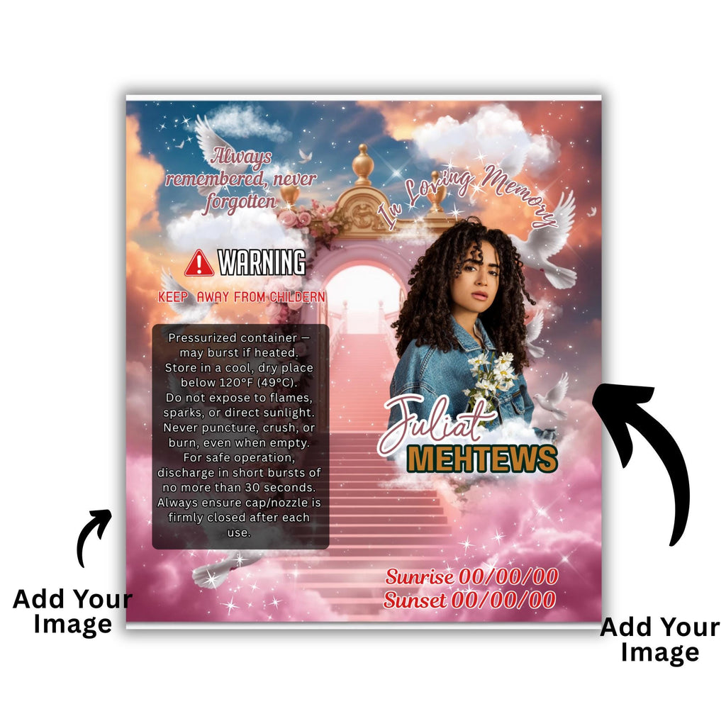 10 Memorial Pink Lighter Canva Editable Template, In Loving Memory Template, RIP Lighter Label, Memorial Funeral Keeksake,Digital Download - Editable Memorial Canva Template