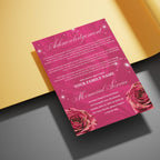 08 Pages Memorial Pink Funeral Program Template, Editable Bifold 8.5x11” Design, Obituary Celebration Of Life Program, Digital Download - Editable Memorial Canva Template