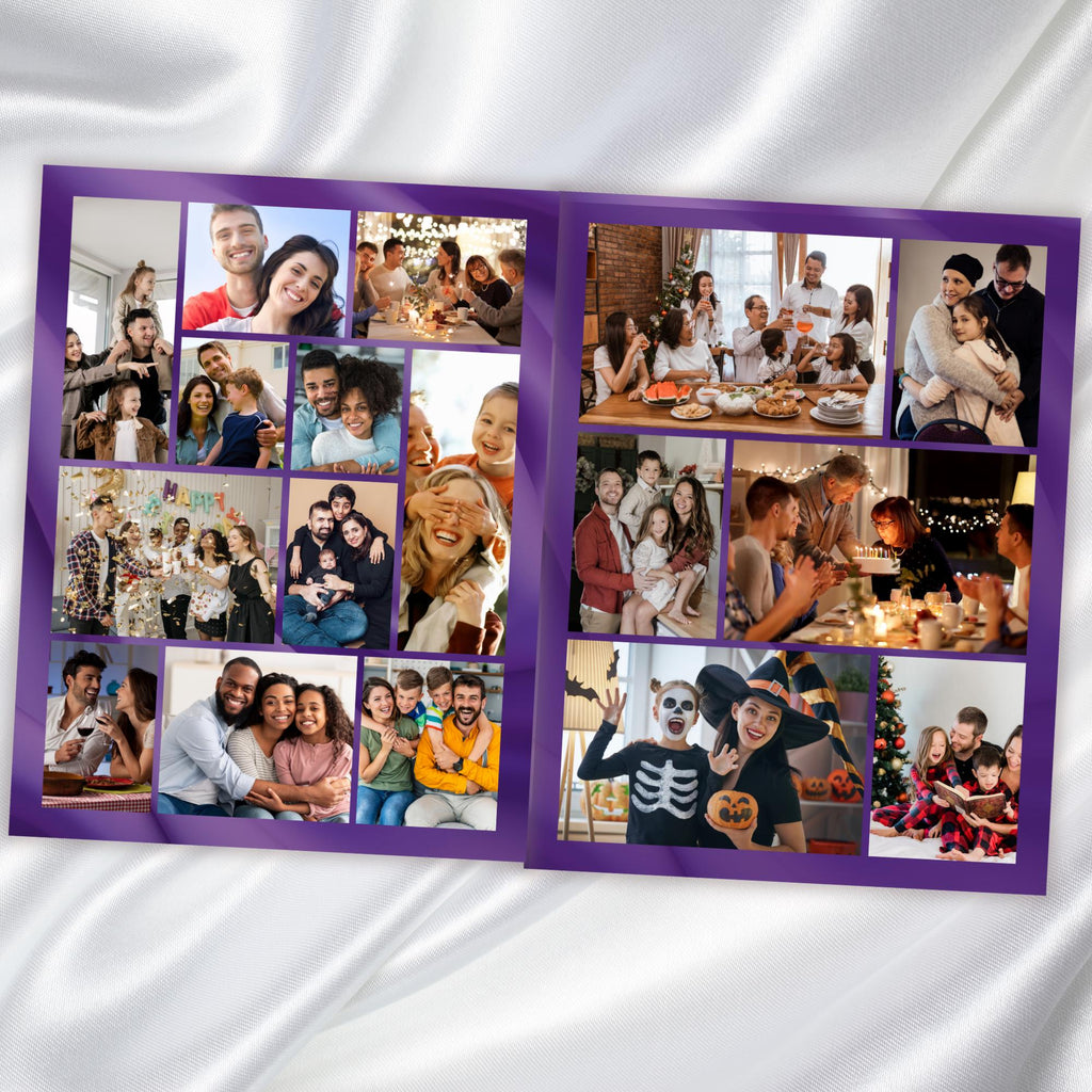 08 Pages Memorial Purple Funeral Program Template, Editable Bifold 8.5x11” Design, Obituary Celebration Of Life Program, Digital Download - Editable Memorial Canva Template
